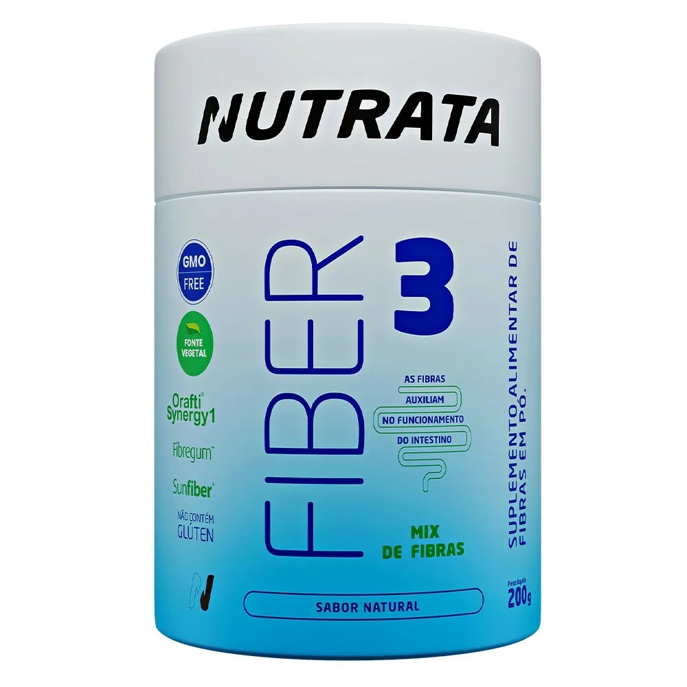 Nutrata Fiber 3 Pote 200g - Mix de Fibras Solúveis Prebióticas