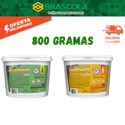 Adesivo Epoxi Nautico Brascola 800grs Similar Araldite Nauti Cor Amarelo