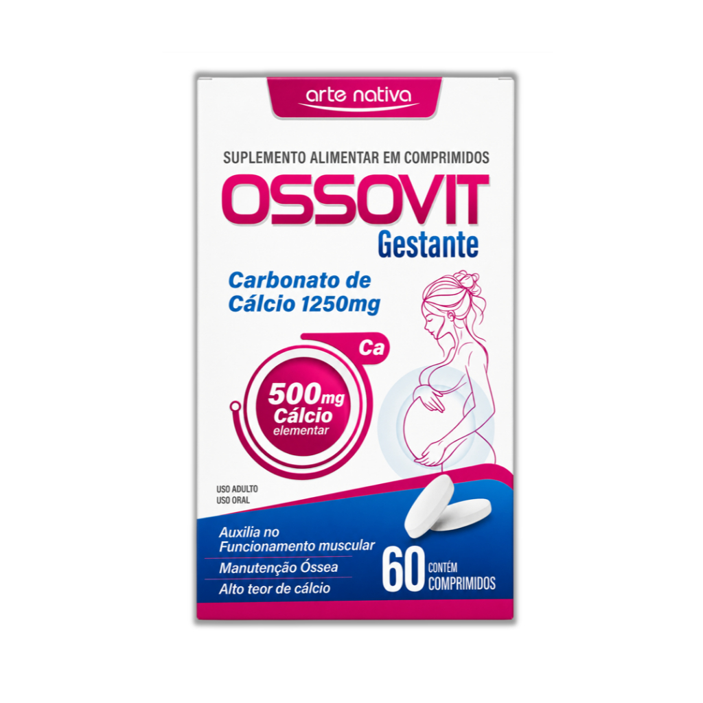 Ossovit Gestante Cálcio 1250mg Com 60 Comprimidos