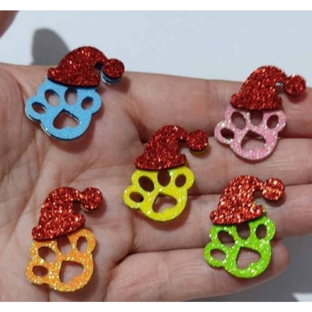 Adesivos Pet Patinha com Touca Colorida (60 Adesivos)