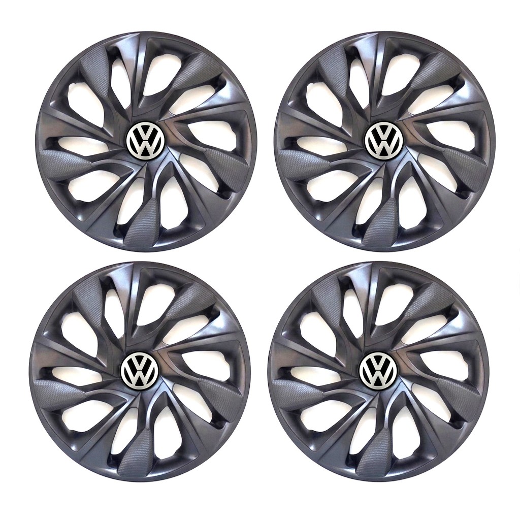 Jogo Calota DS4 VW Grafite Spacefox Santana Saveiro Spacecross Golf Polo Up Virtus
