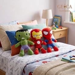 kit 3 Pelúcias ou Avulsa | Brinquedo Infantil | Presente Heróis