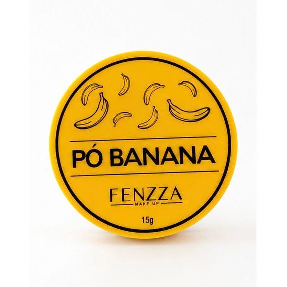 Pó Banana Fenzza 15g Facial Efeito Matte Selagem da Maquiagem pó solto Cor Universal