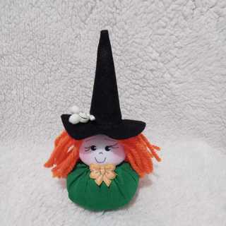 Mini Boneca de pano Sachê Bruxinha/ Boneca Bruxa