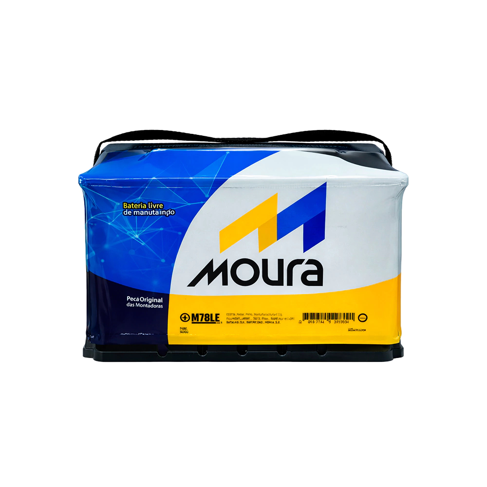 MOURA Bateria 78ah M78LE Polo Positivo Esquerdo EXPLORER F-350 D-20 FRONTIER 2000  A 2004 KORANDO 2001 A 2011