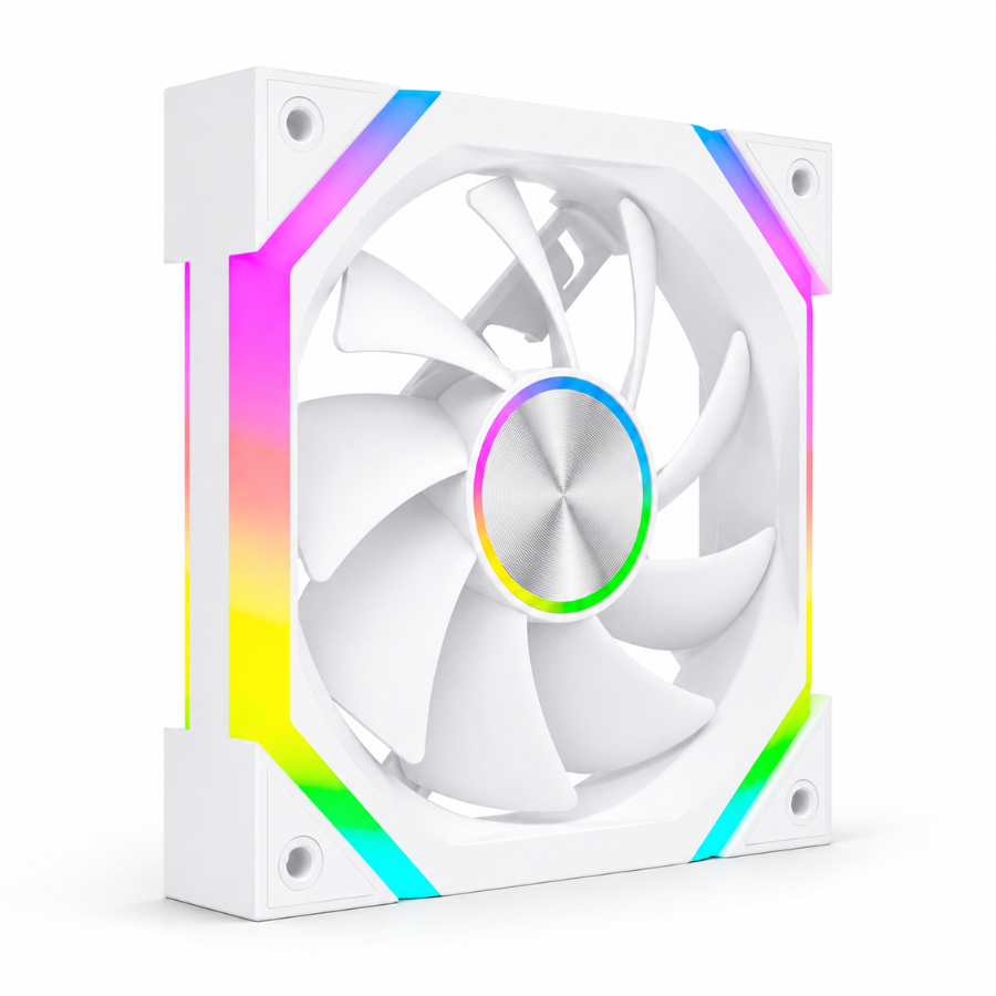 Fan Rise Mode Magneto X Reverse White ARGB 120mm 4P PWM