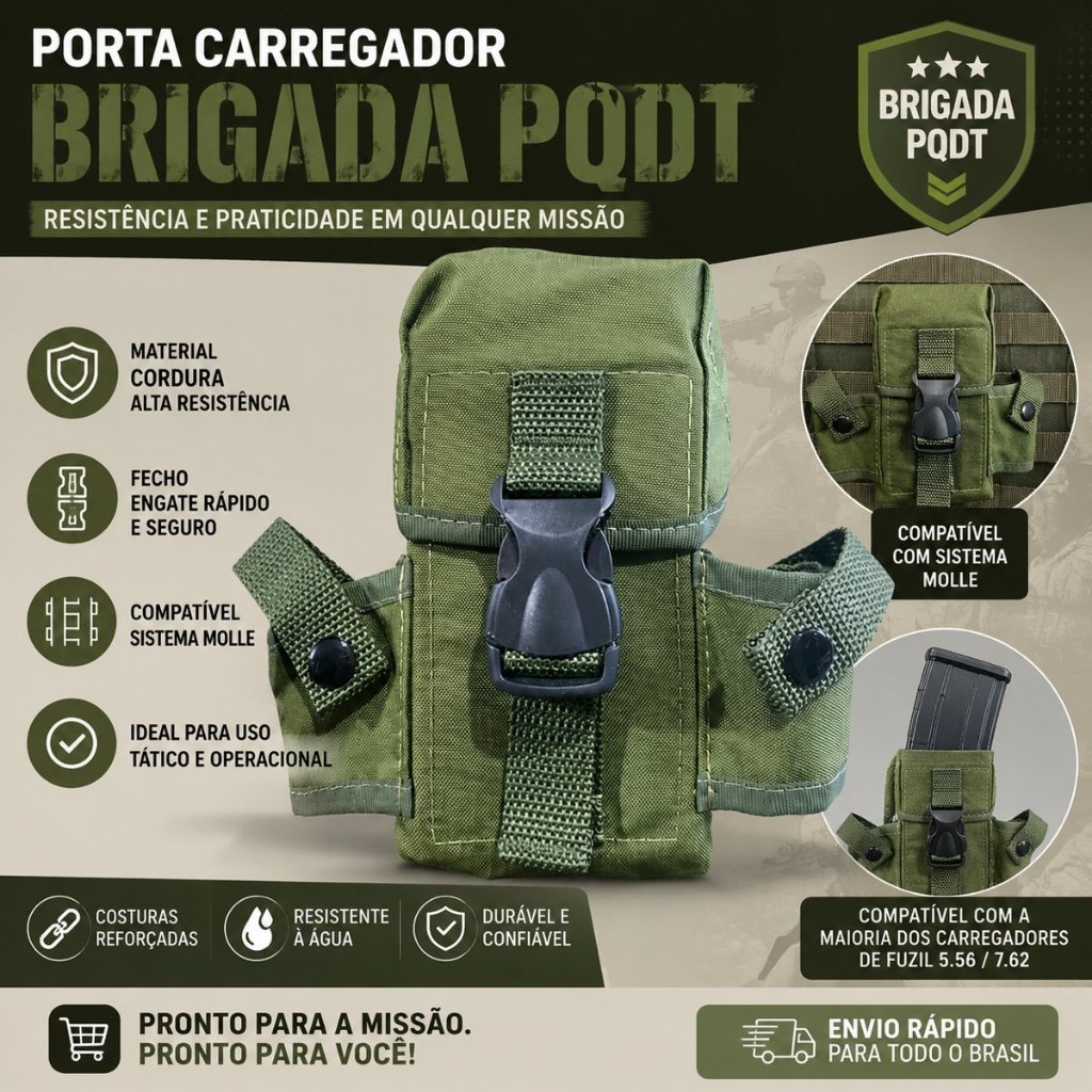 Porta carregador Brigada pqdt em cordura