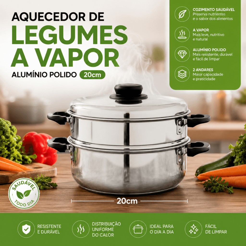 Aquecedor de arroz e panela de legumes no vapor 20