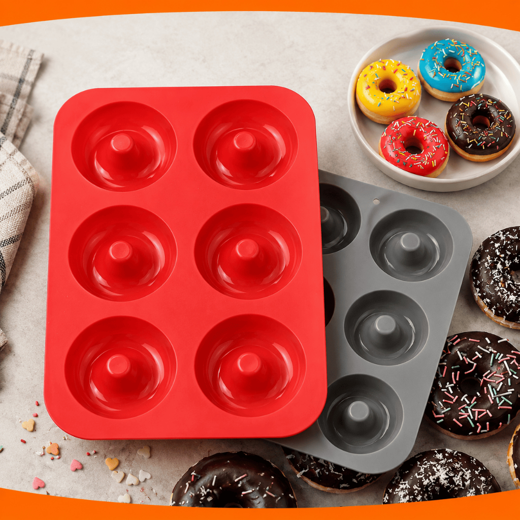 Molde Forma De Silicone Para Chocolate Mini Donuts Pudim Doce 6 Cavidades - Confeitaria e Culinária
