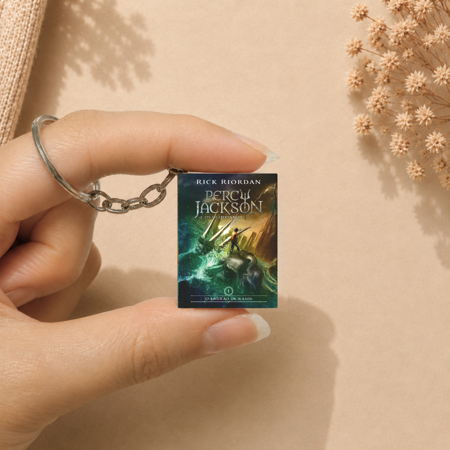 Chaveiro de Mini Livro - PERCY JACKSON E OS OLIMPIANOS II | Presente literário — imagem 2 de 2