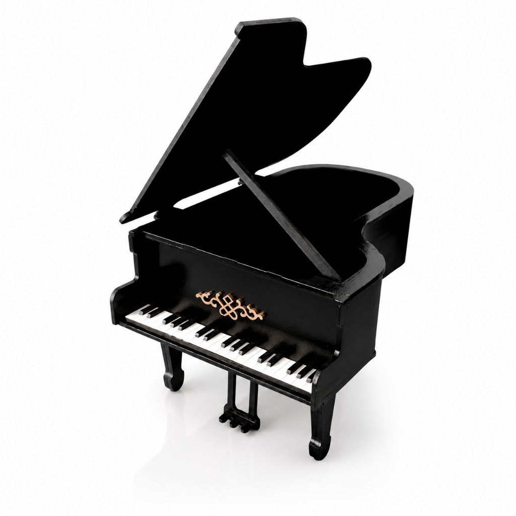 Mini Piano de Cauda Decorativo | Em MDF