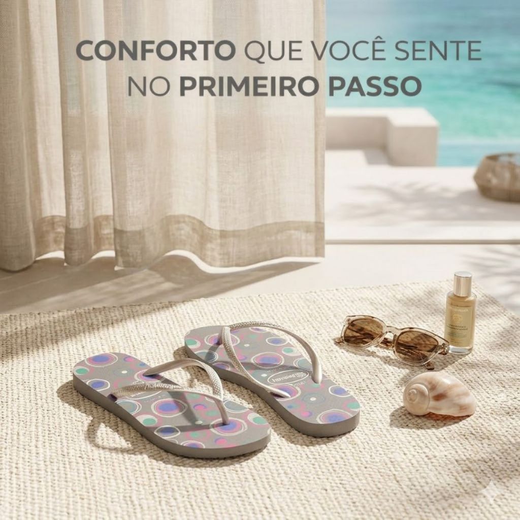 Chinelo Feminino Slim Animals 4142 Numeração Especial Animal Print Confortável Numeração Grande