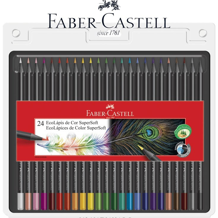 Faber Castell Ecolápis de Cor SuperSoft 12/15/24 Cores