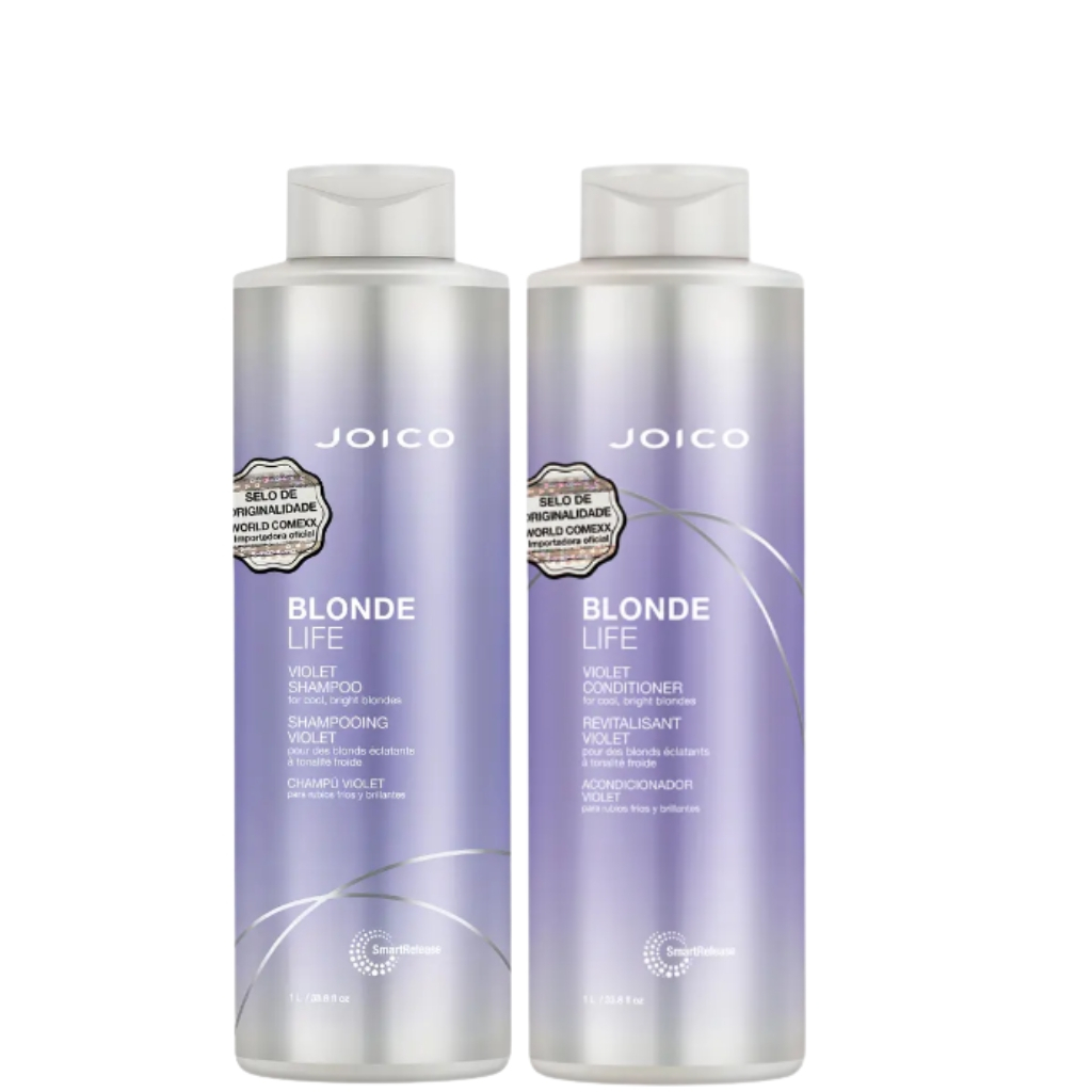 JOICO BLONDE LIFE VIOLET SHAMPOO 1L e CONDICIONADOR 1L MATIZADOR