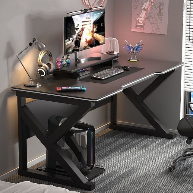 Mesa de jogos com prateleira carbono anti-riscos de para transmissão ao vivomesa para PC