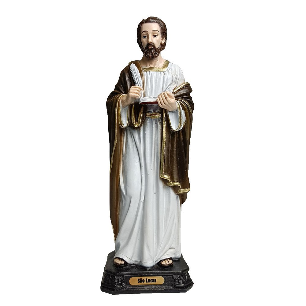 Imagem São Lucas 20 Cm Resina Nobre