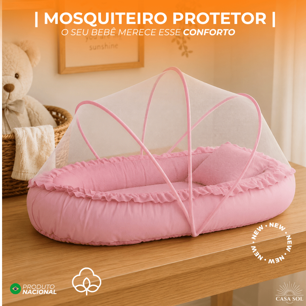 MOSQUITEIRO PROTETOR | UNIVERSAL | PARA NINHO REDUTOR | CARRINHO | DIVERSAS CORES
