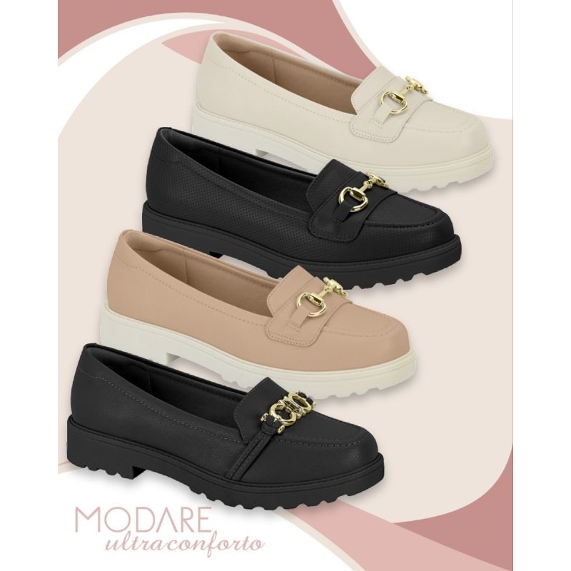 Sapato Mocassim MODARE Ultraconforto Feminino Loafer Oxford Tratorado Ortopédico Confortável