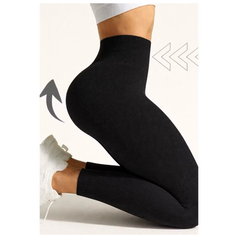 calça legging feminina zero transparencia canelada premium cintura alta modeladora para academia