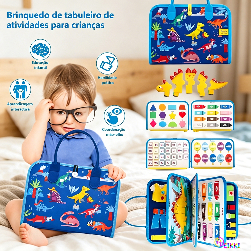 Maleta Educativa Montessori Sensorial Brinquedo Para Crianças Básicos De Habilidades De Vida