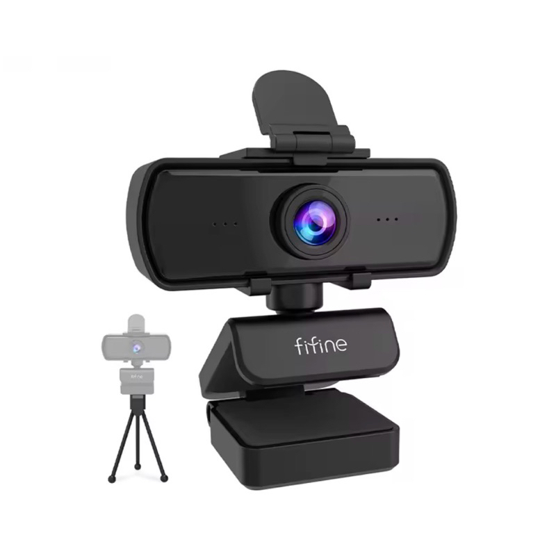 Webcam FIFINE K420 2K 1440P Com Microfone USB e Tripé