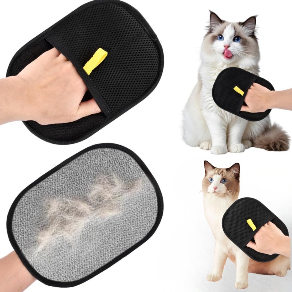 Luva Removedora de Pelos para Pets com Dupla Face e Limpeza Prática LR-0347