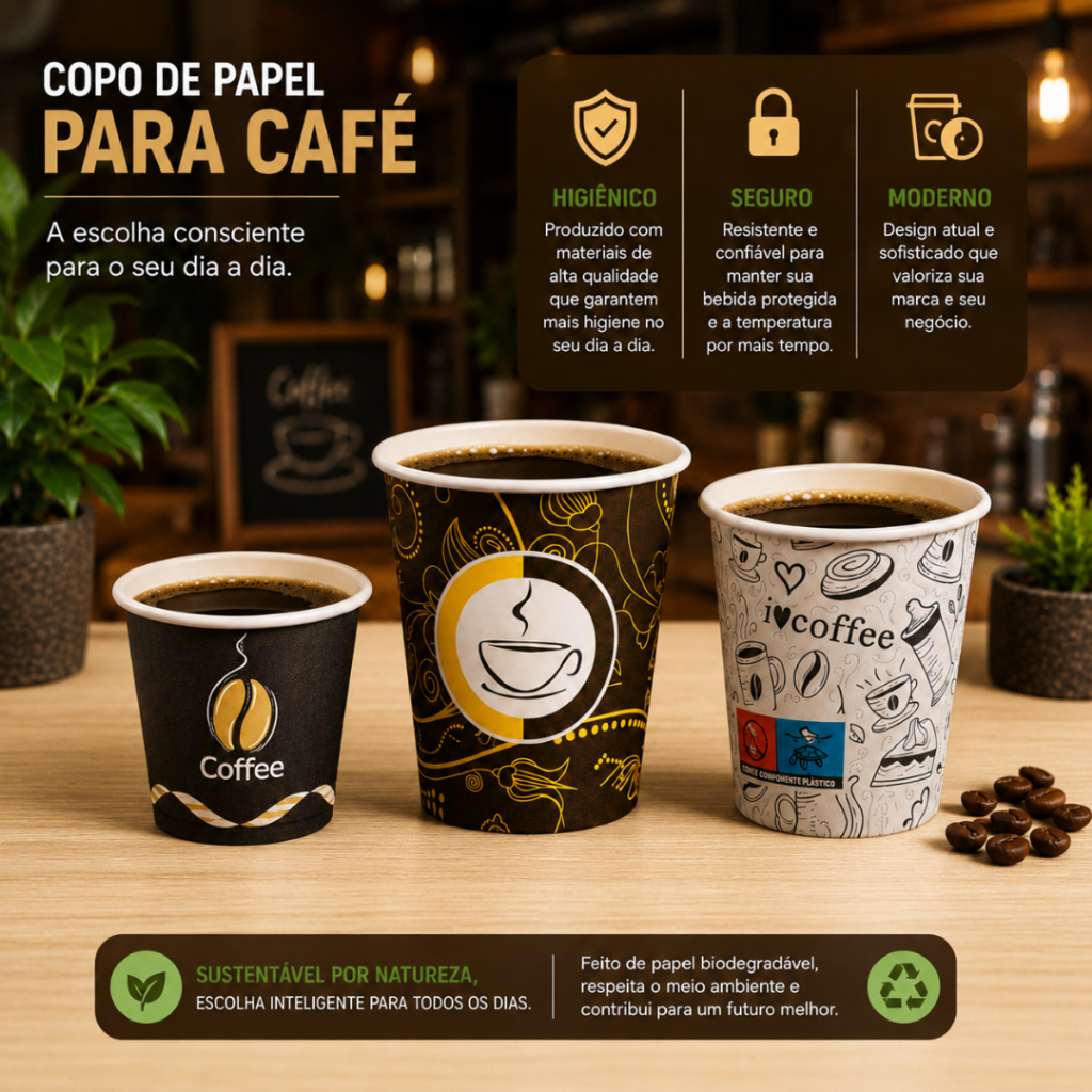 Detalhes do 100 Copo de Papel Estampa Impresso Térmico 60ml 120ml 160ml Chá Café Expresso Com Ou Sem Tampa Bico