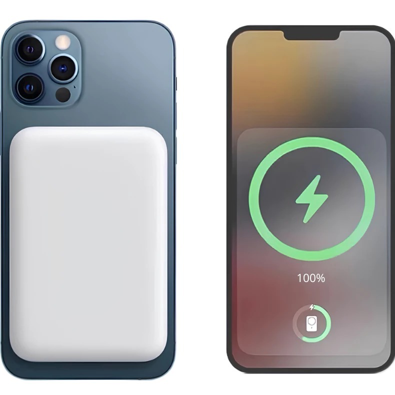 Power Bank Magnético MagSafe 5000mAh Sem Fio Para iPhone | Carregador Portátil Indução Qi