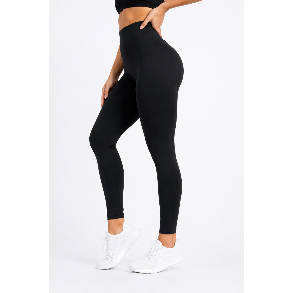 Calça Legging De Academia Cintura alta Leg Fitness Cintura Alta Zero Transparência