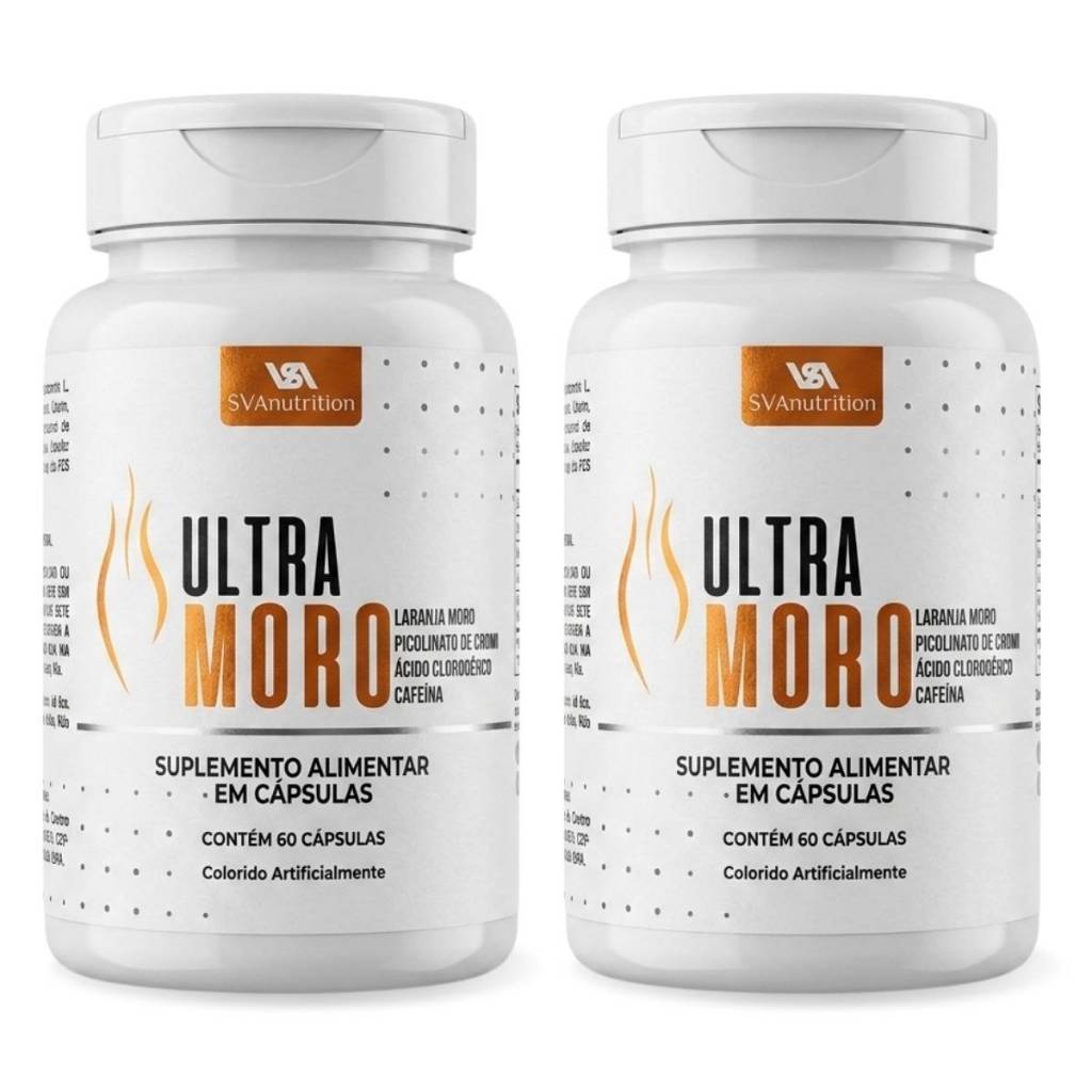 Kit 02 Potes - Laranja Moro Original + Picolinato de Cromo e Café Verde Morosil Cápsulas Sva Nutrition