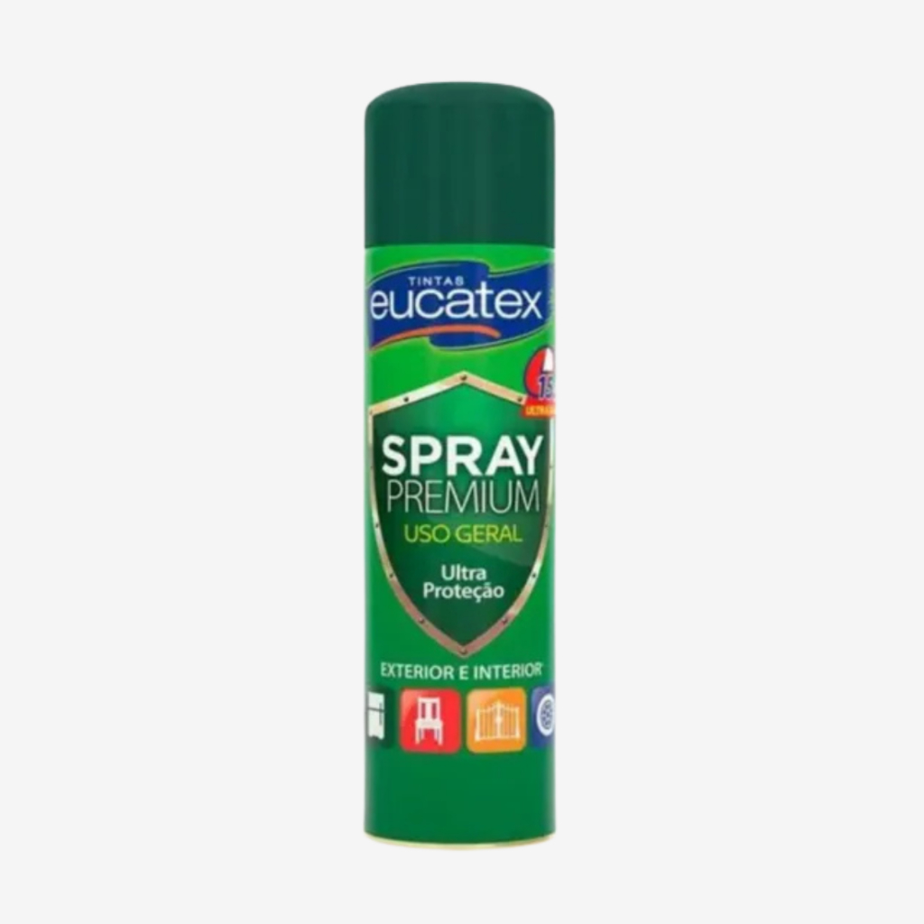 Tinta Spray Multiuso Eucatex Secagem Rapida Cor Verde Escuro