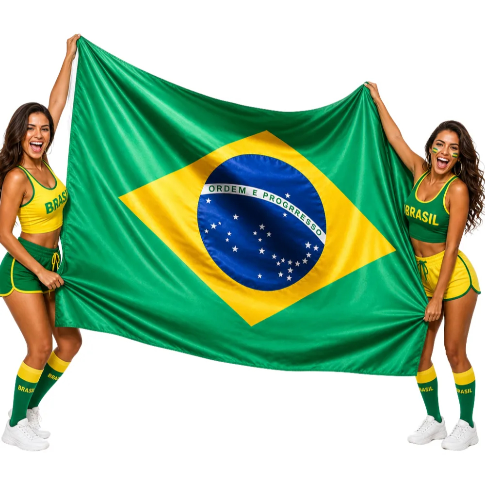 Bandeira Do Brasil Oficial 3m X 1,80m Tecido Gigante Top Copa Do Mundo