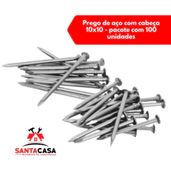 Prego de Aço 10x10 Pacote com 100 Unidades Guepar Envio Rápido