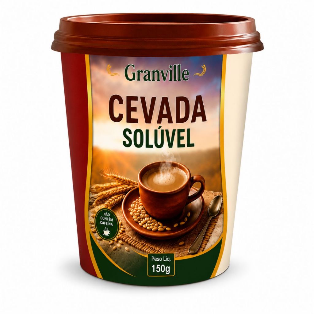 Cafe Cevada Solúvel Granville 150g Sem Cafeína Bebida Instantânea