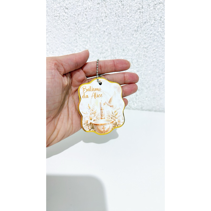 Tag Apliques Personalizados 3D para Lembrancinha | Batizado | Etiqueta Festa Infantil | Qualquer Tema | Batismo