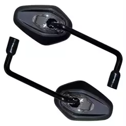 Par Retrovisor Fixo Rebaixado 90 Graus Modelo Tiger Triumph 1200 Rosca Honda titan Fan bros Xre300