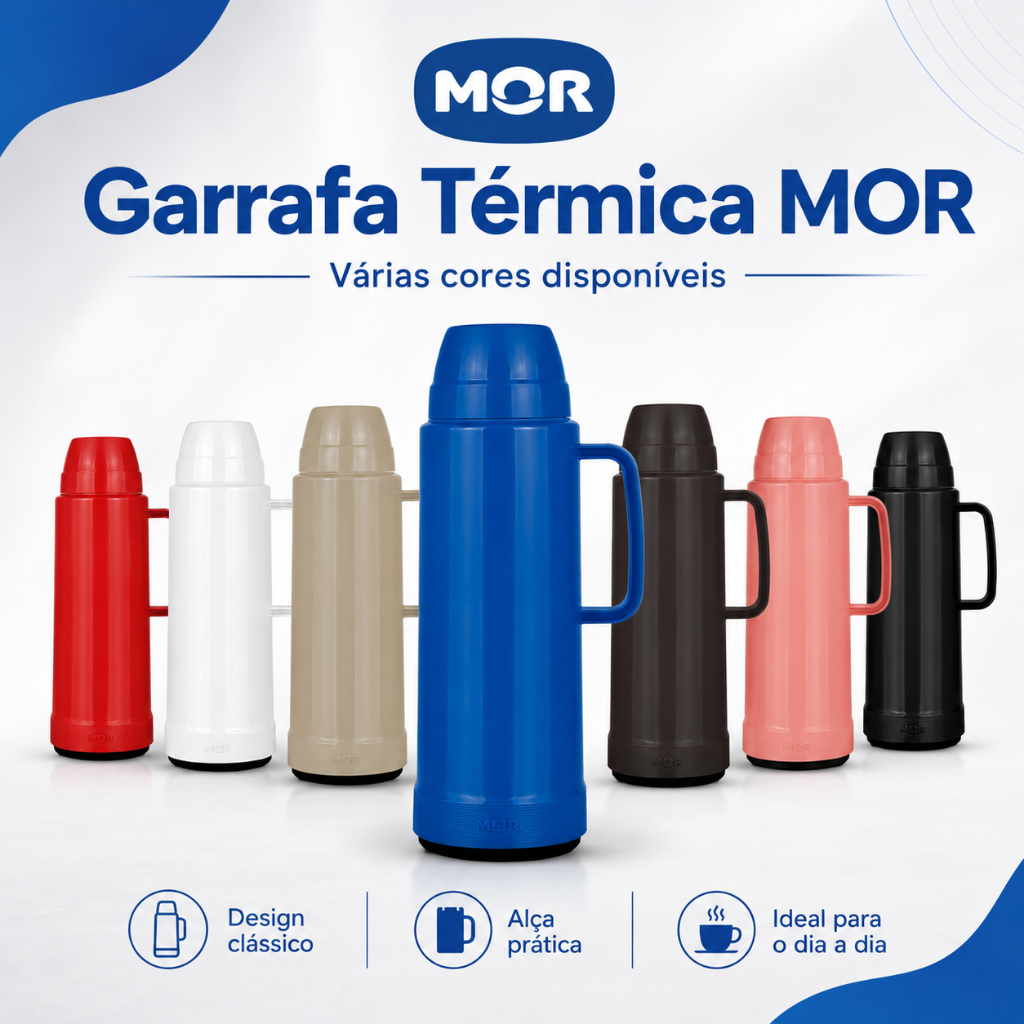 Garrafa Térmica Resistente Para Isolamento Térmico Para Café Chá 1 Litro Mor Cores