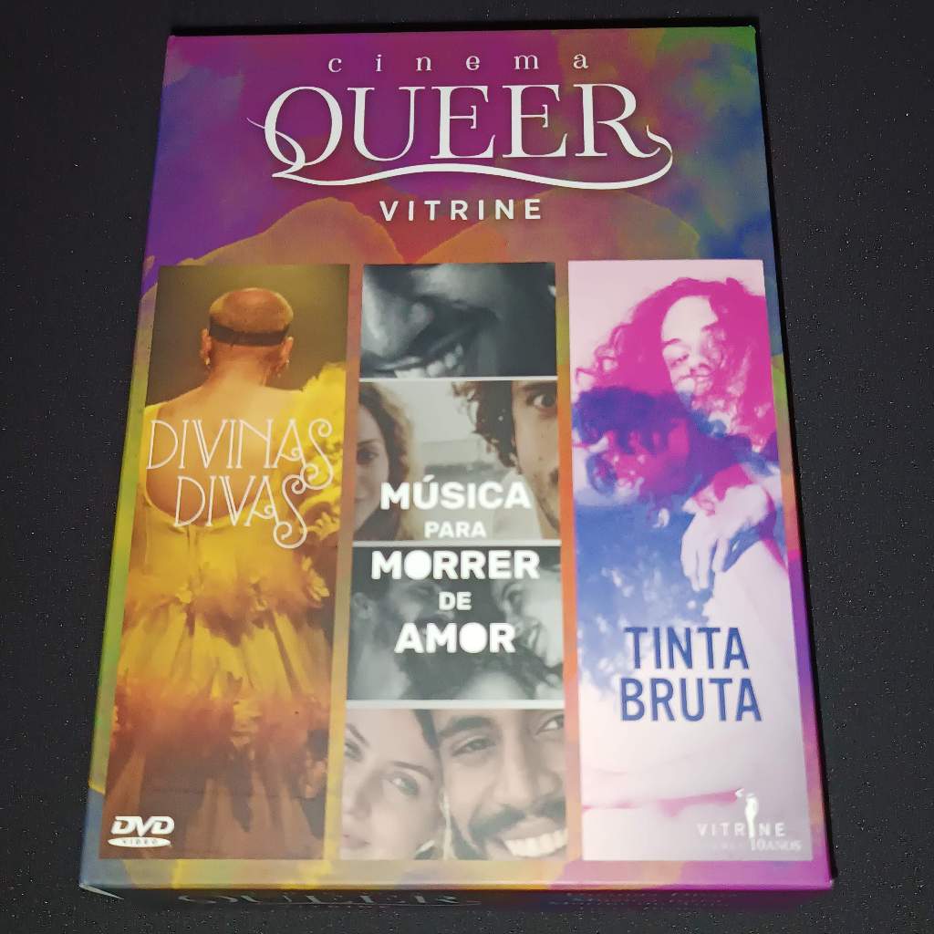 BOX DVD Cinema Queer Vitrine Filmes Edição Limitada Luva 3 Discos Divinas Divas Música Para Morrer de Amor Tinta Bruta C