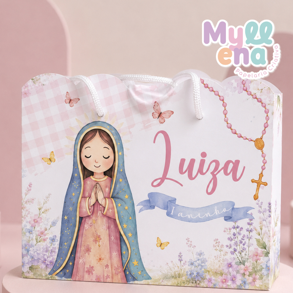 Sacolinha Personalizada Nossa Senhora Baby | Pegue e Monte | Lembrancinha | Mimos | Festa Infantil | Aniversário