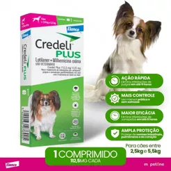Credeli Plus Elanco para Cães de 2,8 a 5,5kg - 1 Comprimido