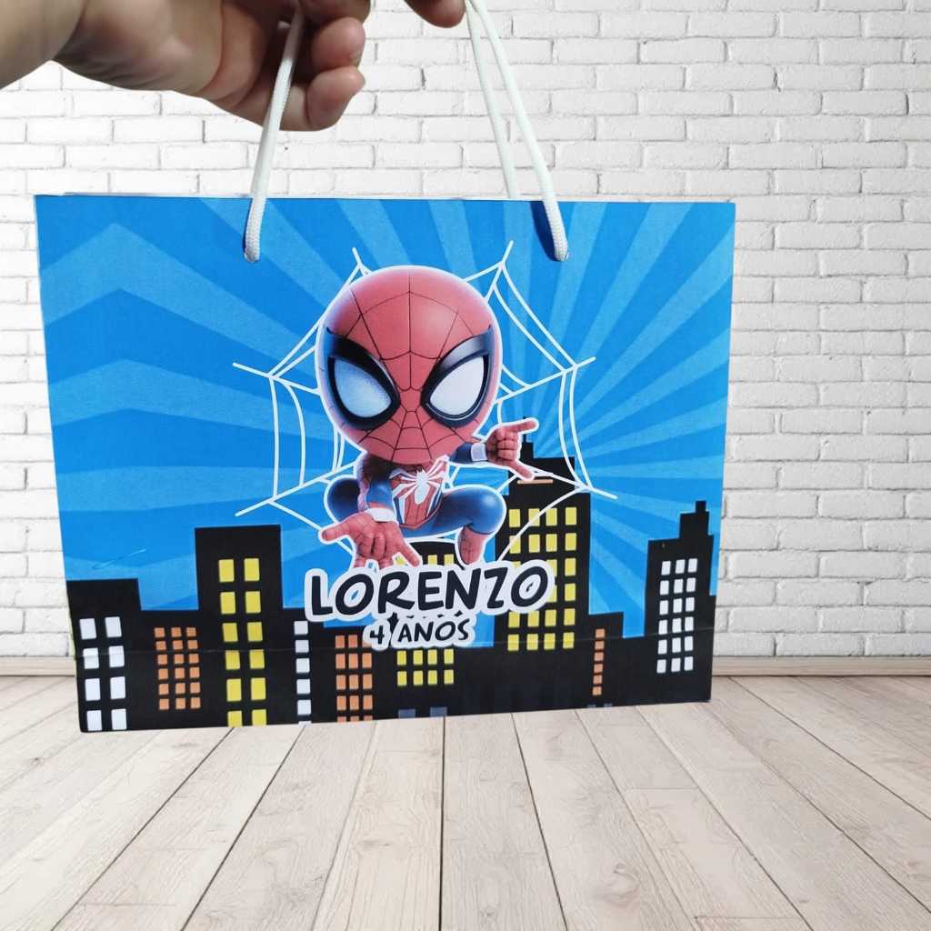 Sacolinha Personalizada Homem Aranha Baby | Lembrancinha  Spider Baby | Festa Homem aranha Cute