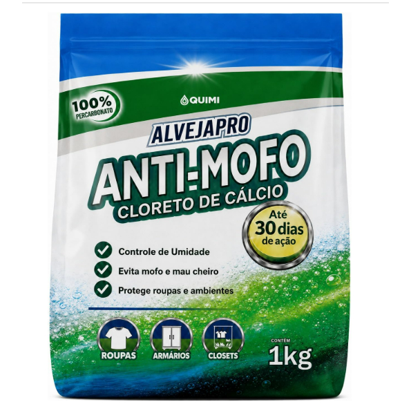 Cloreto de Cálcio Antimofo Bolinha 1KG Desumidificador Mofo