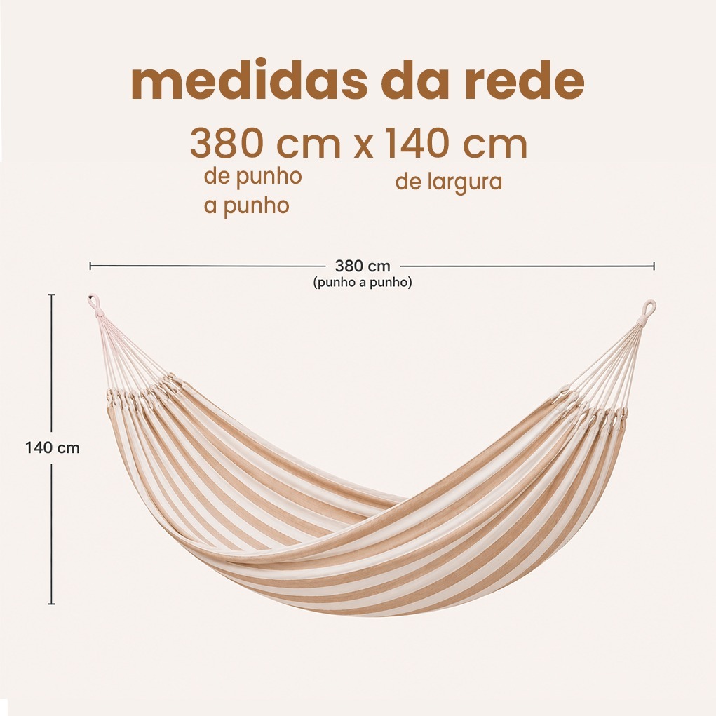 Rede de Dormir Remédio Pra Sono 380x140 Luxo Elegante e Confortável — imagem 2 de 2