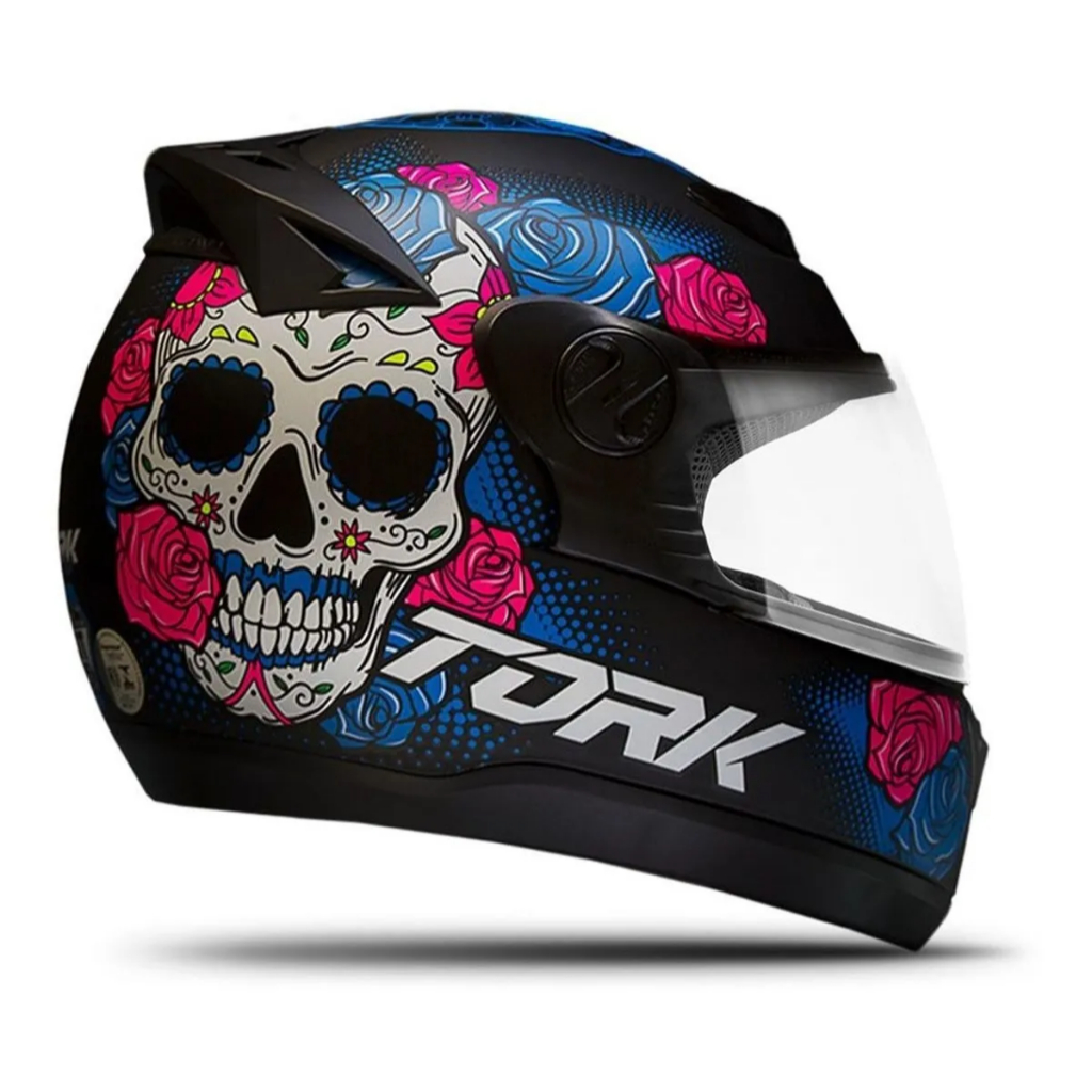 Evo Evolution G7 G 7 Capacete Pro Tork Pro Tork Mexican Skull Caveira Mexicana Mexico Preto Rosa Azul Feminino Masculino
