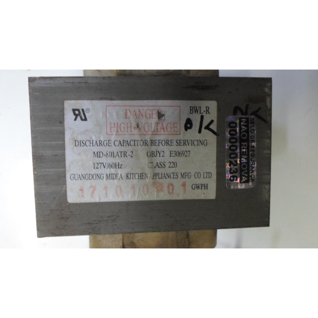 Transformador Md-801atr-2 127v Gwph Para Micro-ondas