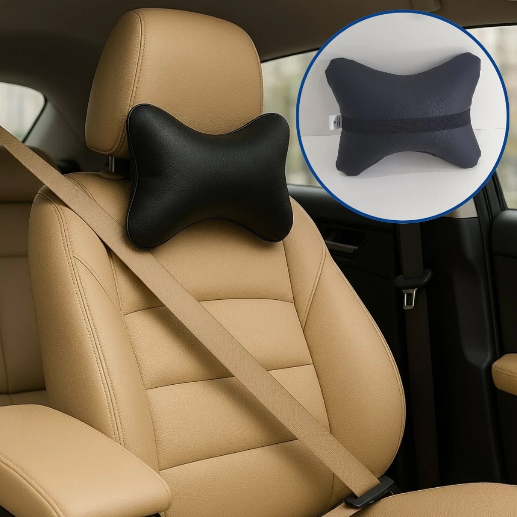 Almofada Apoio Cervical De Pescoço E Cabeça Em Courvin automotivo gamer
