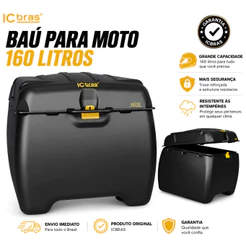 Baú 160 Litros Para Entrega Motoboy Grande Caixa Para Moto ICBRAS Delivery Entrega