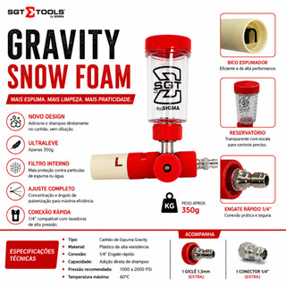 Snow Foam Gravity SGT-9939 Sigma Tools Canhão de Espuma Lavadora Alta Pressão