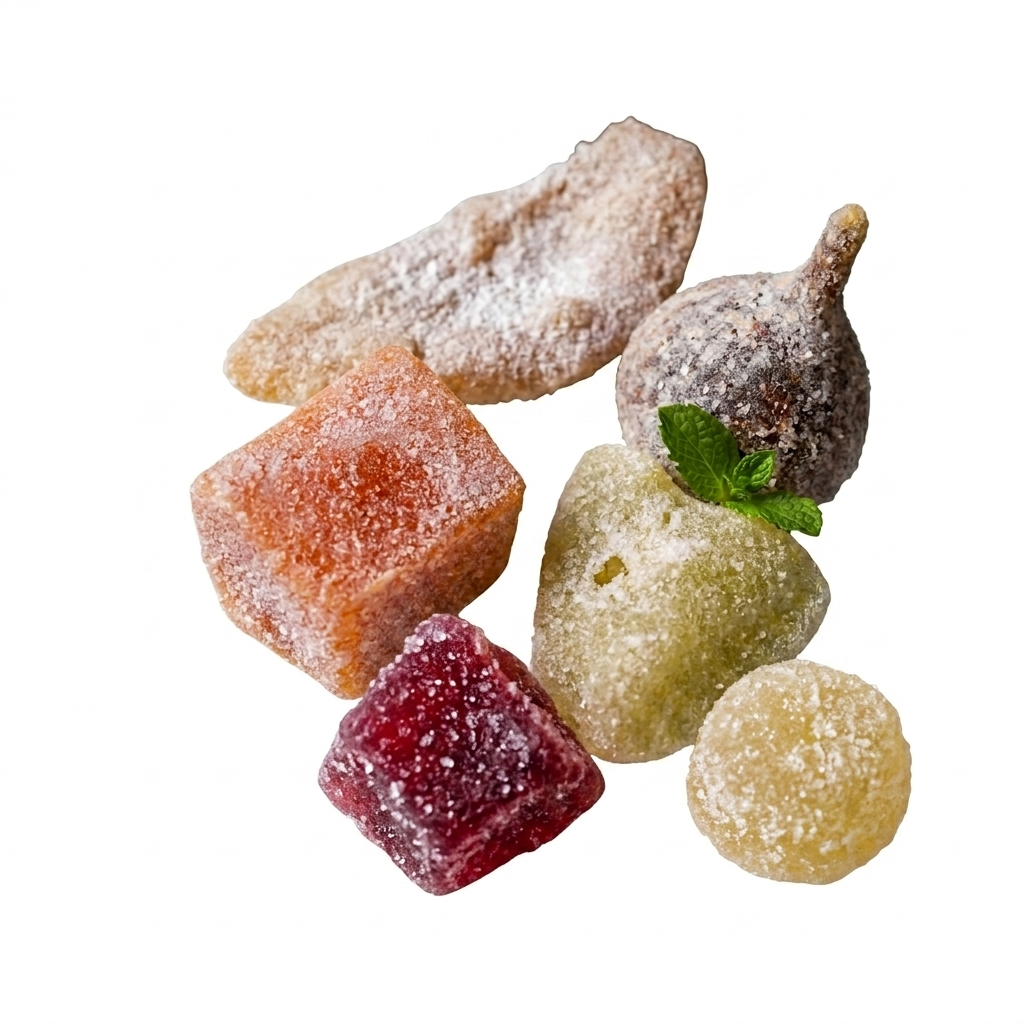 Doces Cristalizados Premium Doces Colmeia – Salada de Frutas  figo,laranja,mamão,cidra e abóbora