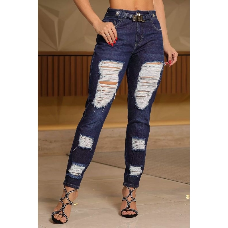 CALÇA BOYFRIEND FEMININA Pit Bull jeans REF 89749